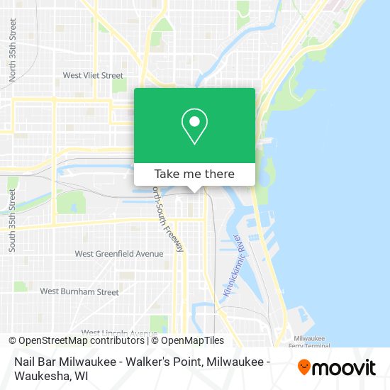 Mapa de Nail Bar Milwaukee - Walker's Point