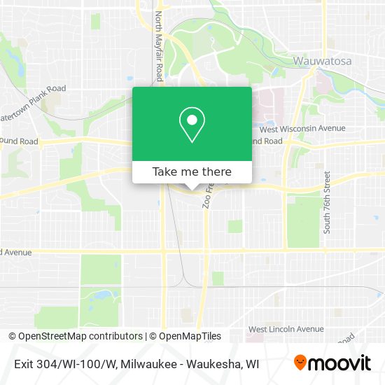 Mapa de Exit 304/WI-100/W