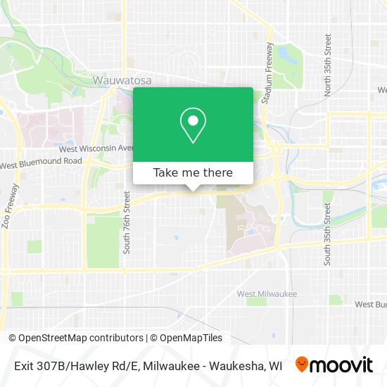 Mapa de Exit 307B/Hawley Rd/E