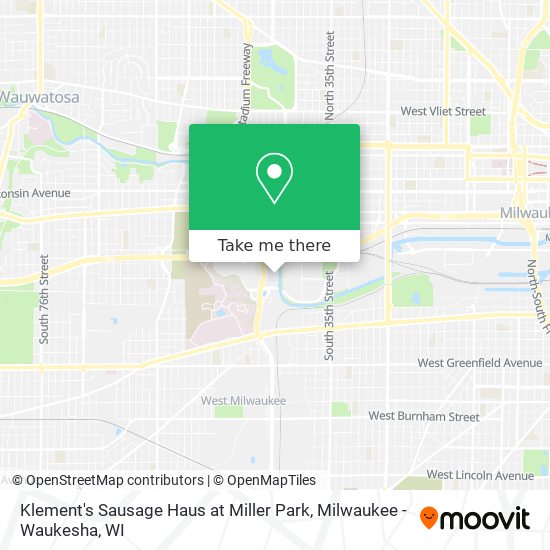 Klement's Sausage Haus at Miller Park map