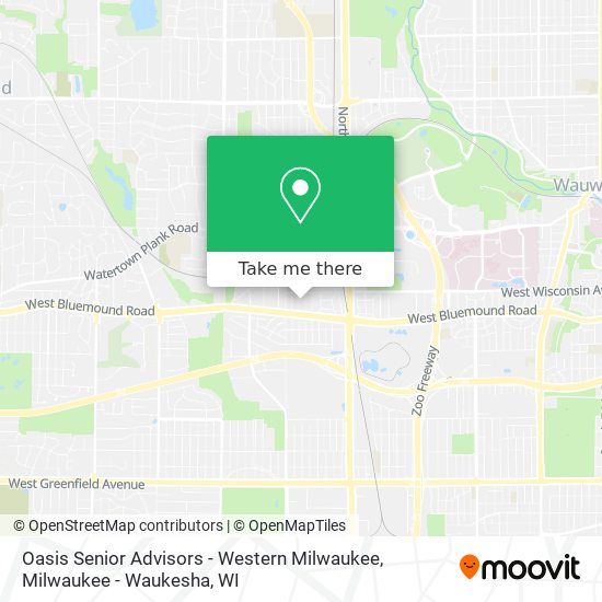 Mapa de Oasis Senior Advisors - Western Milwaukee