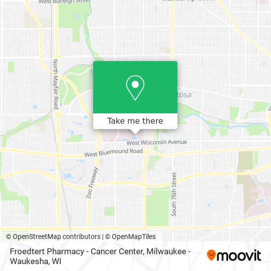 Froedtert Pharmacy - Cancer Center map