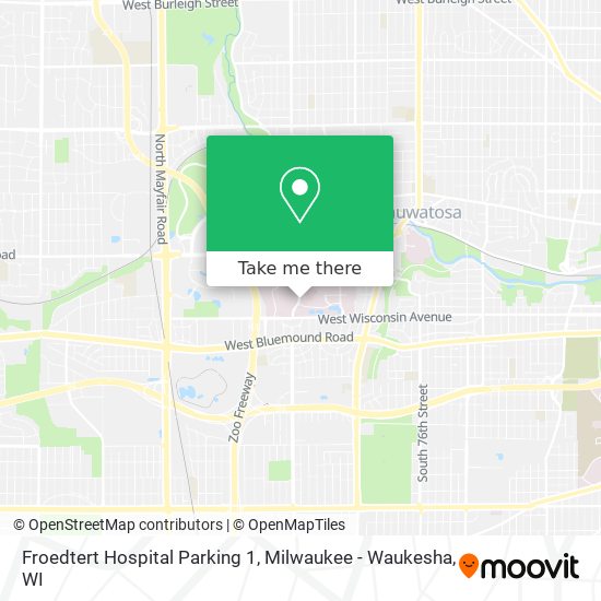 Froedtert Hospital Parking 1 map