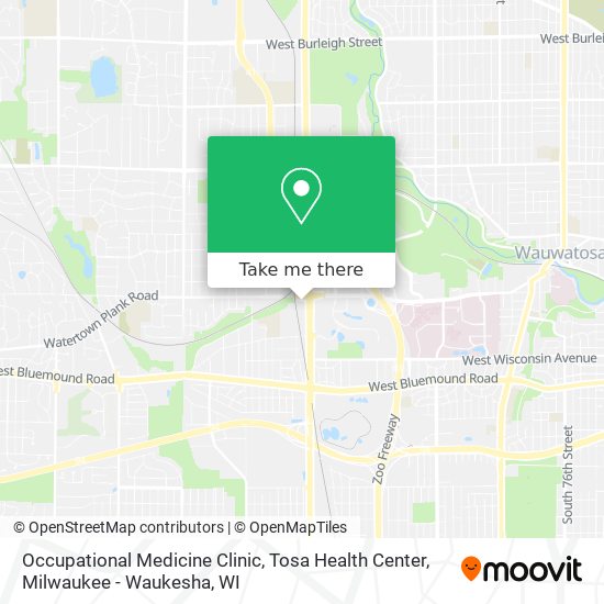 Mapa de Occupational Medicine Clinic, Tosa Health Center