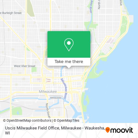 Mapa de Uscis Milwaukee Field Office