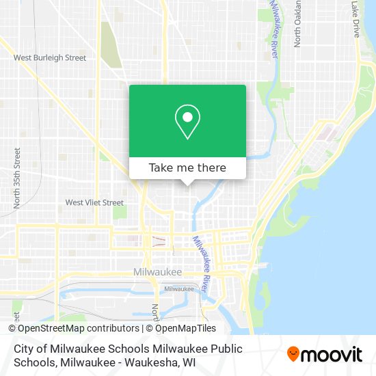 City of Milwaukee Schools Milwaukee Public Schools map