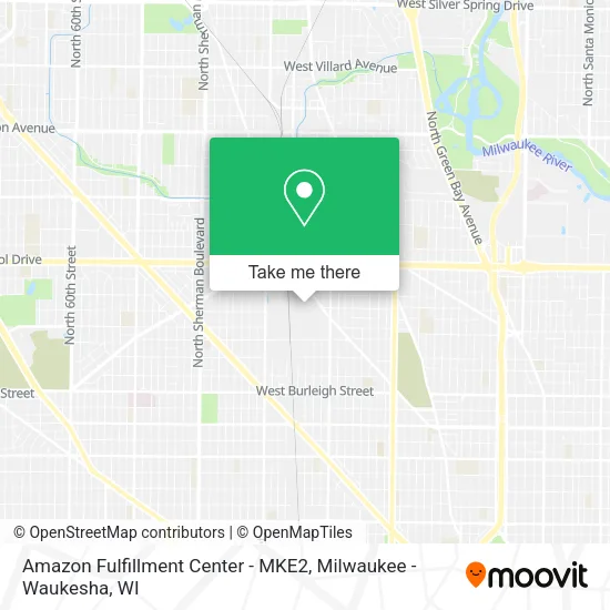Mapa de Amazon Fulfillment Center - MKE2