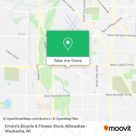 Emery's Bicycle & Fitness Store map