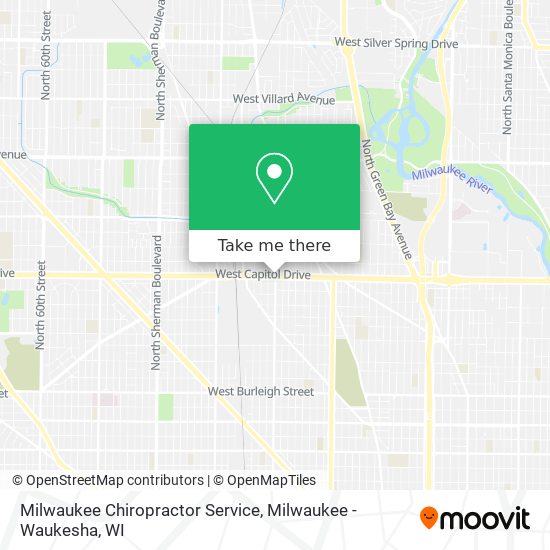 Milwaukee Chiropractor Service map