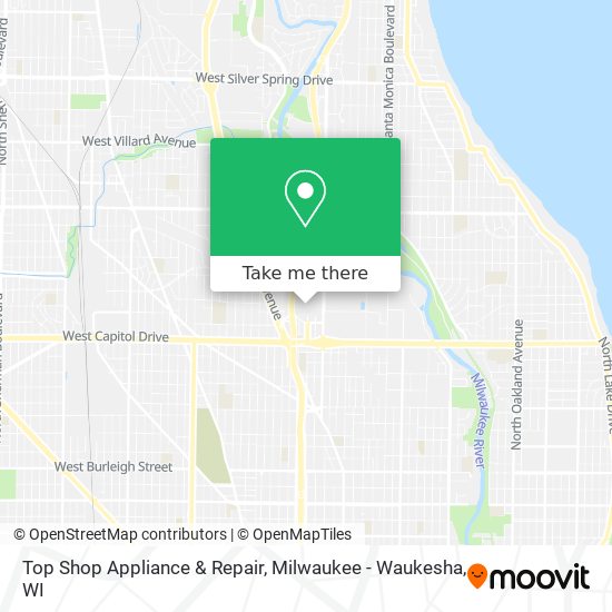 Top Shop Appliance & Repair map