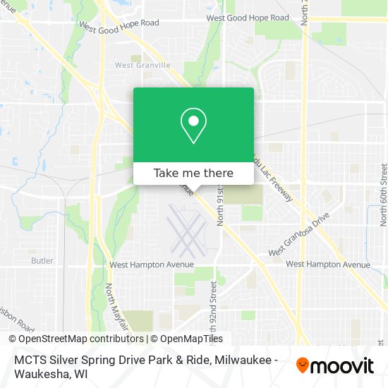 MCTS Silver Spring Drive Park & Ride map