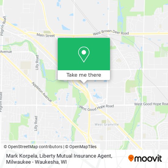 Mapa de Mark Korpela, Liberty Mutual Insurance Agent