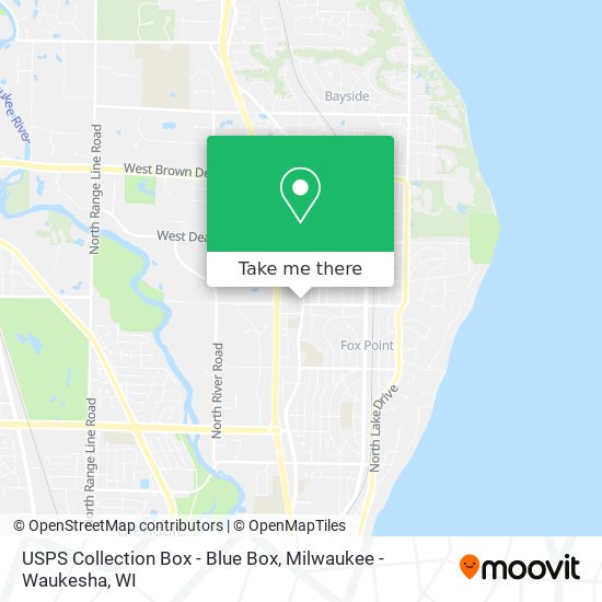 Mapa de USPS Collection Box - Blue Box