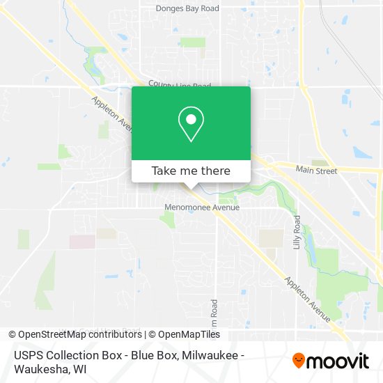 USPS Collection Box - Blue Box map