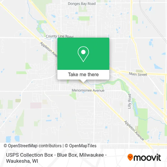 USPS Collection Box - Blue Box map
