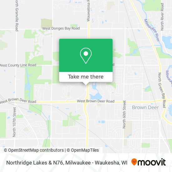 Northridge Lakes & N76 map