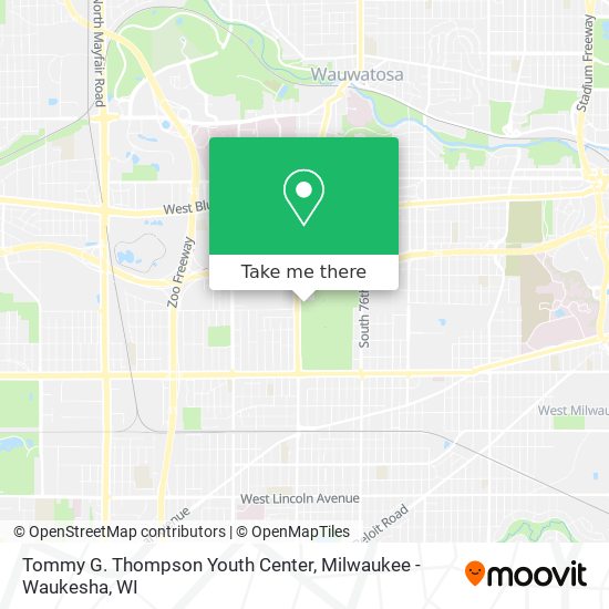 Tommy G. Thompson Youth Center map