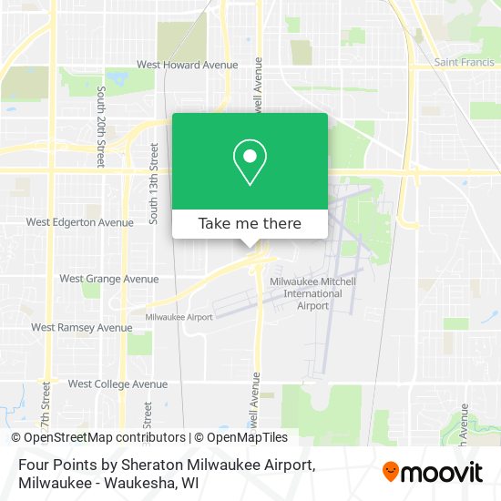 Mapa de Four Points by Sheraton Milwaukee Airport