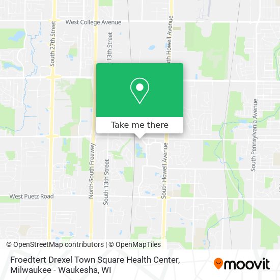 Mapa de Froedtert Drexel Town Square Health Center