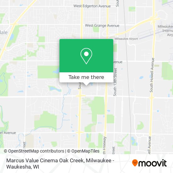 Marcus Value Cinema Oak Creek map