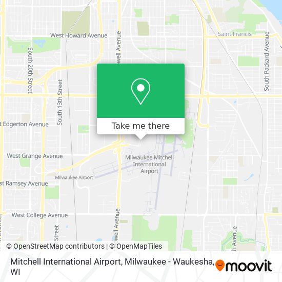 Mapa de Mitchell International Airport