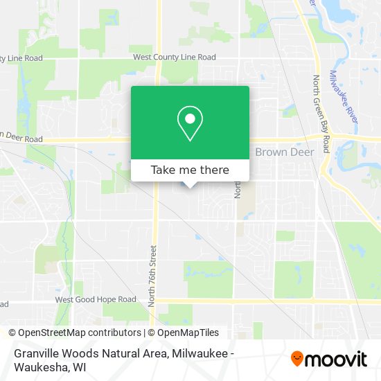 Granville Woods Natural Area map