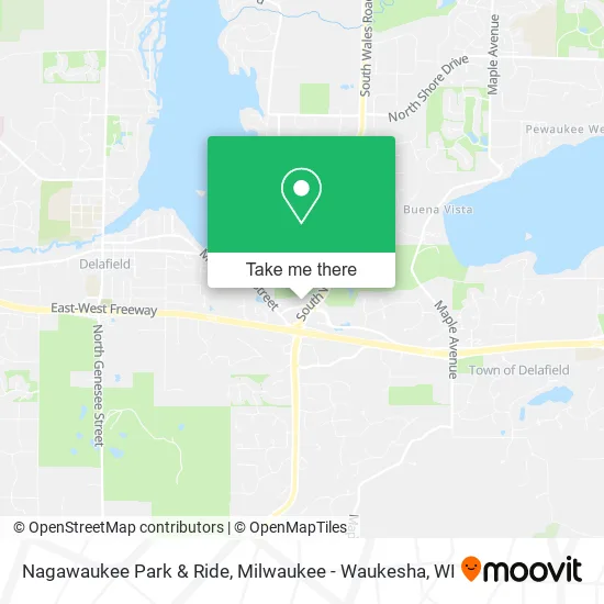 Nagawaukee Park & Ride map