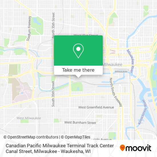Mapa de Canadian Pacific Milwaukee Terminal Track Center Canal Street