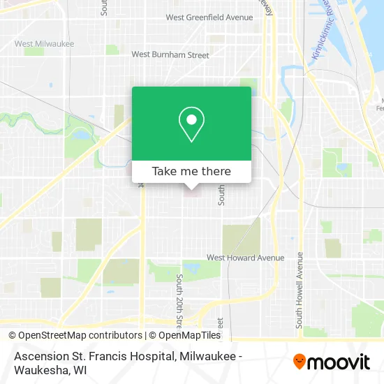 Mapa de Ascension St. Francis Hospital