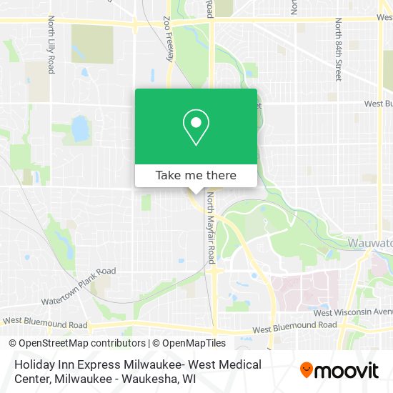 Holiday Inn Express Milwaukee- West Medical Center map