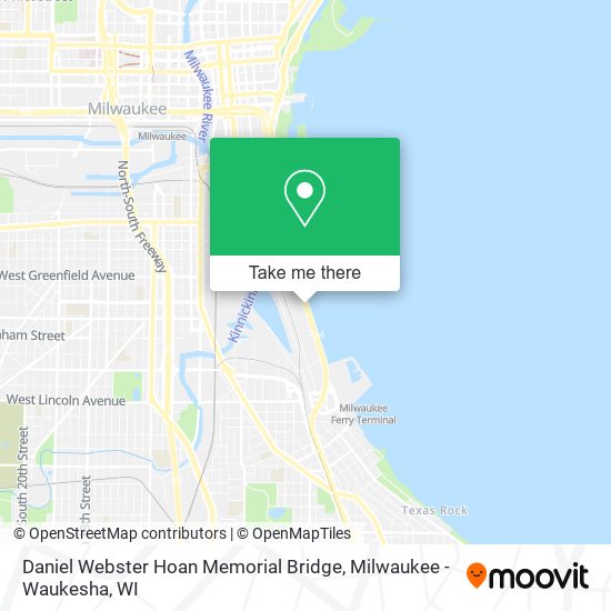 Daniel Webster Hoan Memorial Bridge map