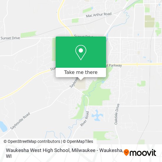 Waukesha West High School map