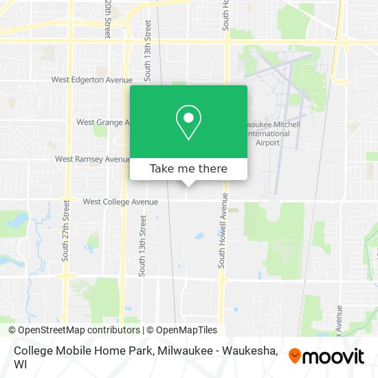 College Mobile Home Park map