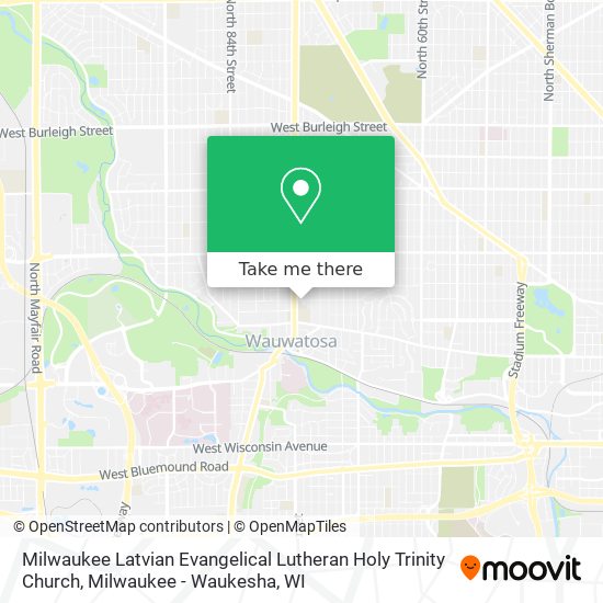 Milwaukee Latvian Evangelical Lutheran Holy Trinity Church map
