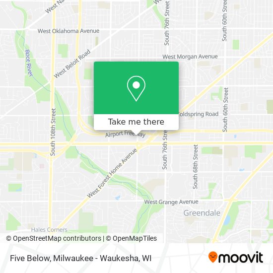 Five Below map