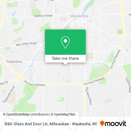 B&K Glass And Door Llc map