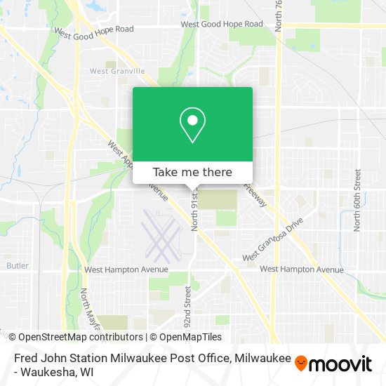 Mapa de Fred John Station Milwaukee Post Office