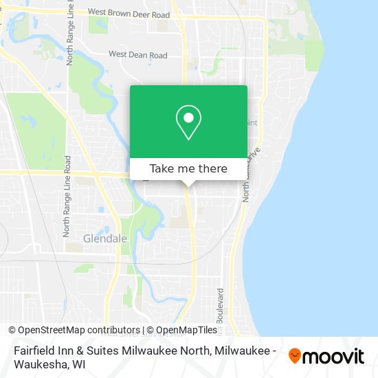 Fairfield Inn & Suites Milwaukee North map