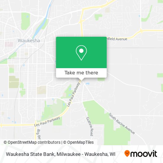 Waukesha State Bank map