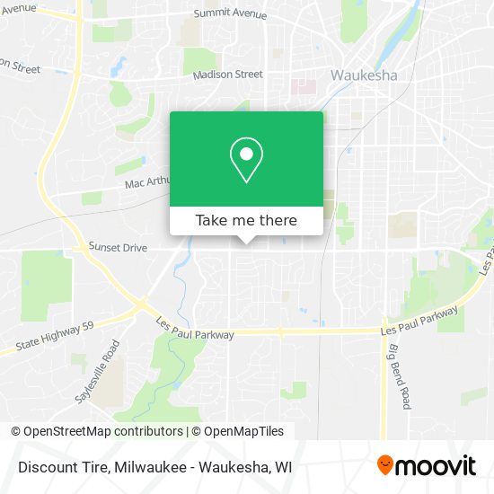 Mapa de Discount Tire