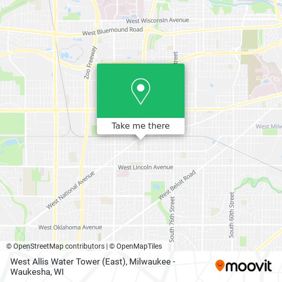 West Allis Water Tower (East) map