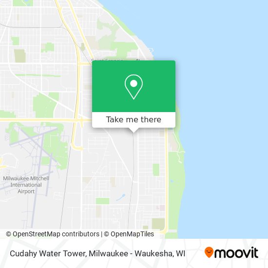 Cudahy Water Tower map