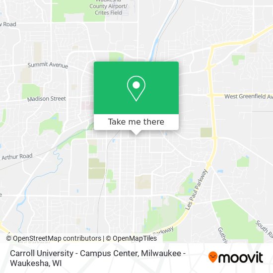 Carroll University - Campus Center map
