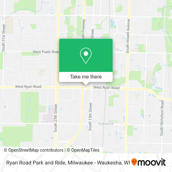 Mapa de Ryan Road Park and Ride