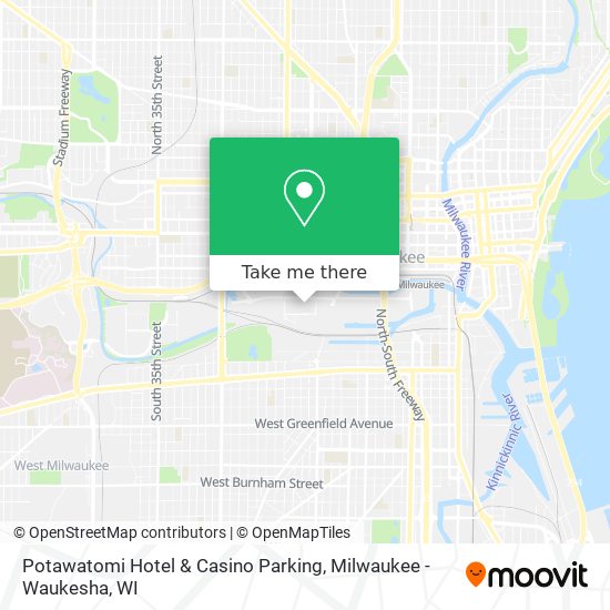 Mapa de Potawatomi Hotel & Casino Parking