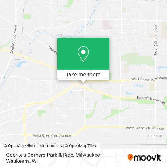 Goerke's Corners Park & Ride map