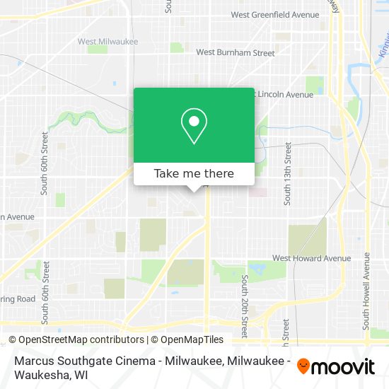 Marcus Southgate Cinema - Milwaukee map