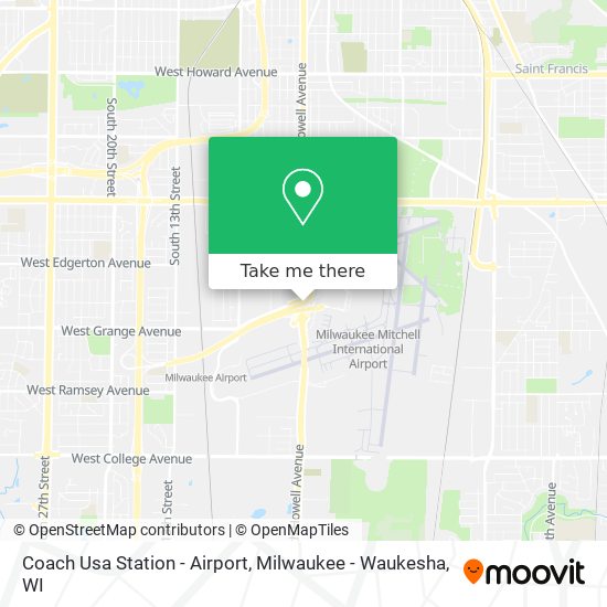 Coach Usa Station - Airport map