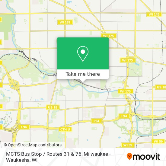 MCTS Bus Stop / Routes 31 & 76 map