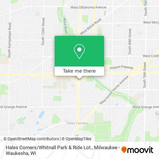 Mapa de Hales Corners / Whitnall Park & Ride Lot.